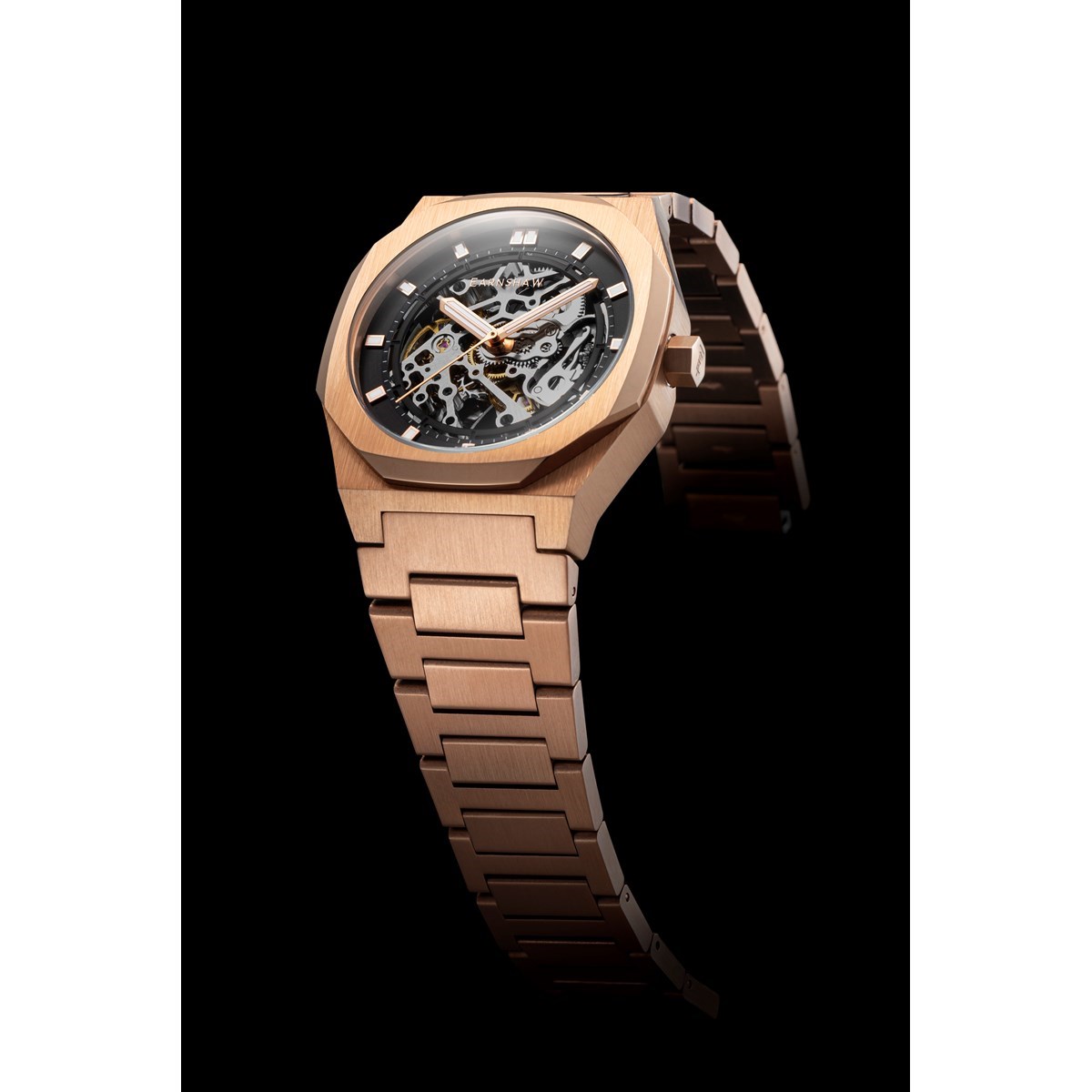 Montre automatique squelette en acier inoxydable DRAKE