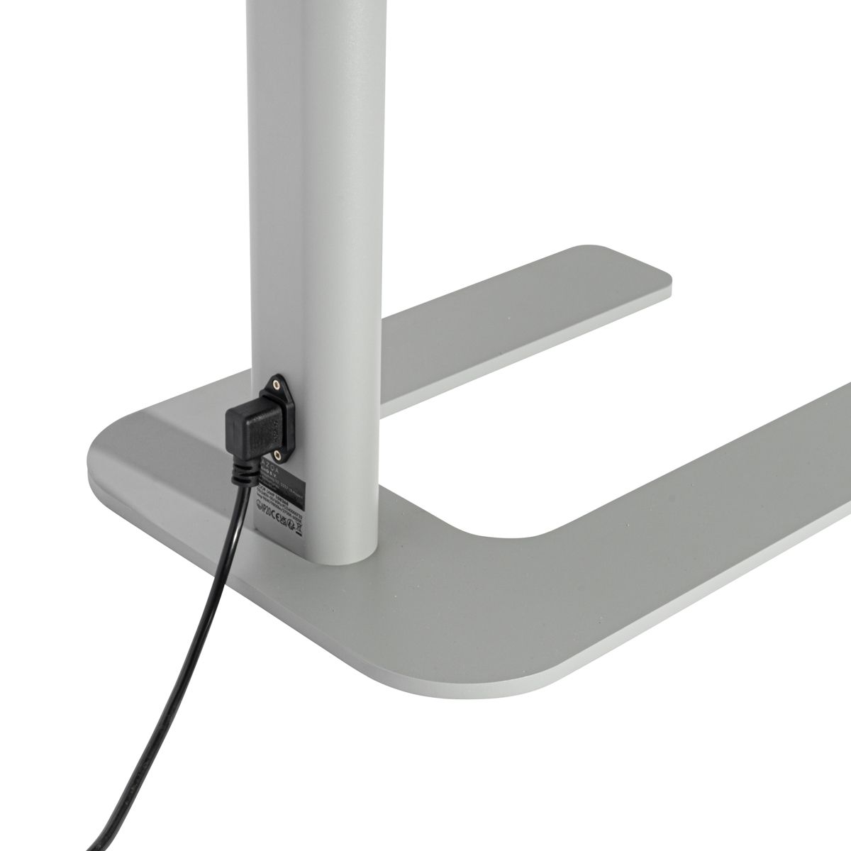 Daglicht vloerlamp grijs vierkant incl. LED en dimmer - Guzo