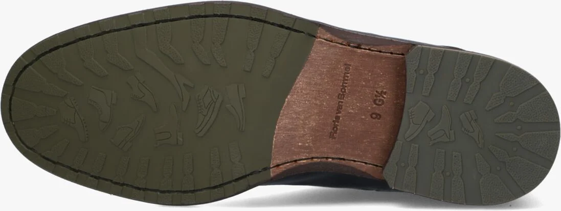 FLORIS VAN BOMMEL zwarte floris van bommel veterboots sfm-80011