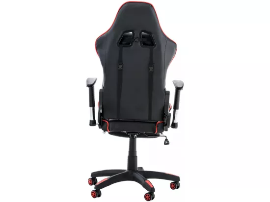 Chaise de bureau - Similicuir & Plastique - Noir / Rouge - Turbo XL