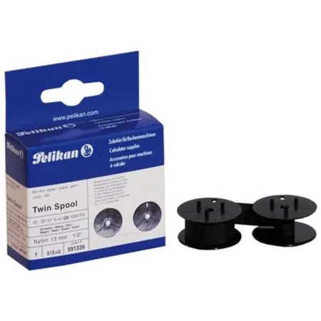 Pelikan Farbband, Gr. 51 S+U Nylon, schwarz für Canon/Facit/Sharp 51S+U, 13 mm/6 m