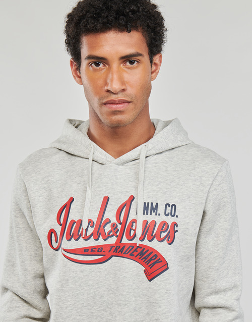 Jack & Jones - JJELOGO SWEAT HOOD 2 COL 23/24 - Gris