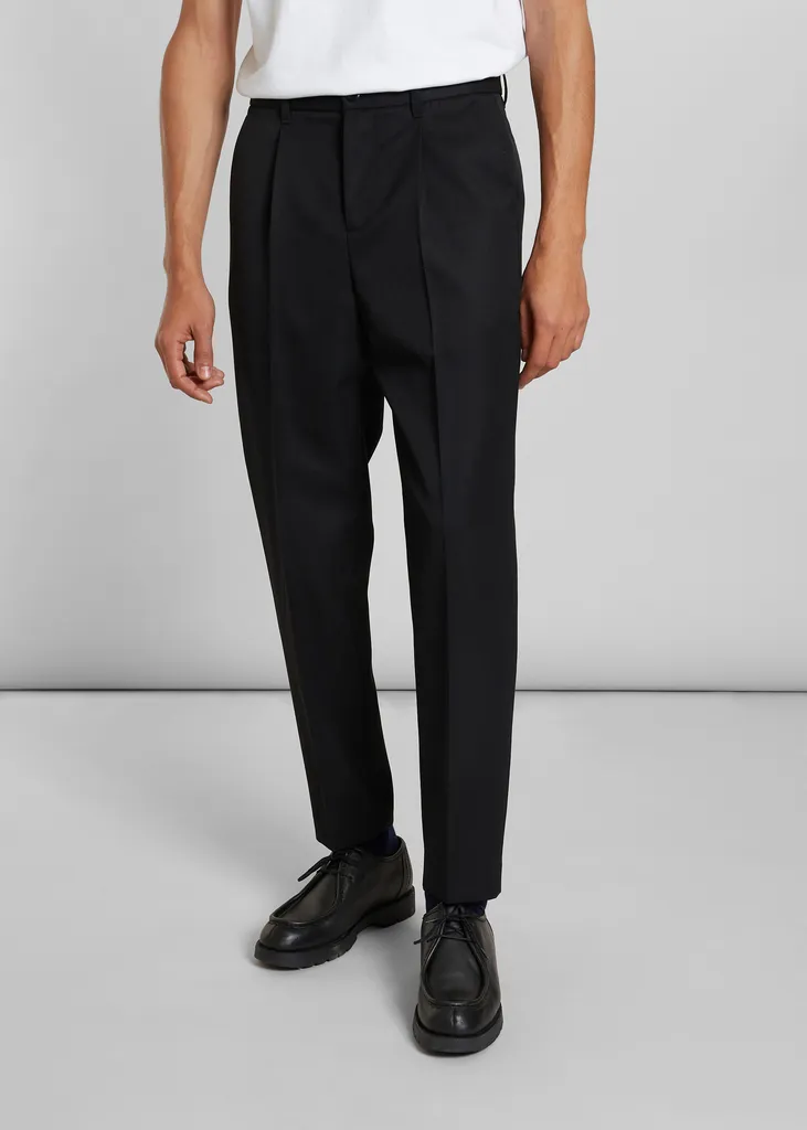Pantalon à plis en laine mélangée L'Exception Paris