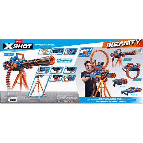 X-Shot Insanity motoriseret Rage Fire blaster med 72 pile