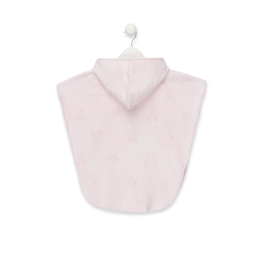 Poncho de tecido atoalhado rosa Rus MS