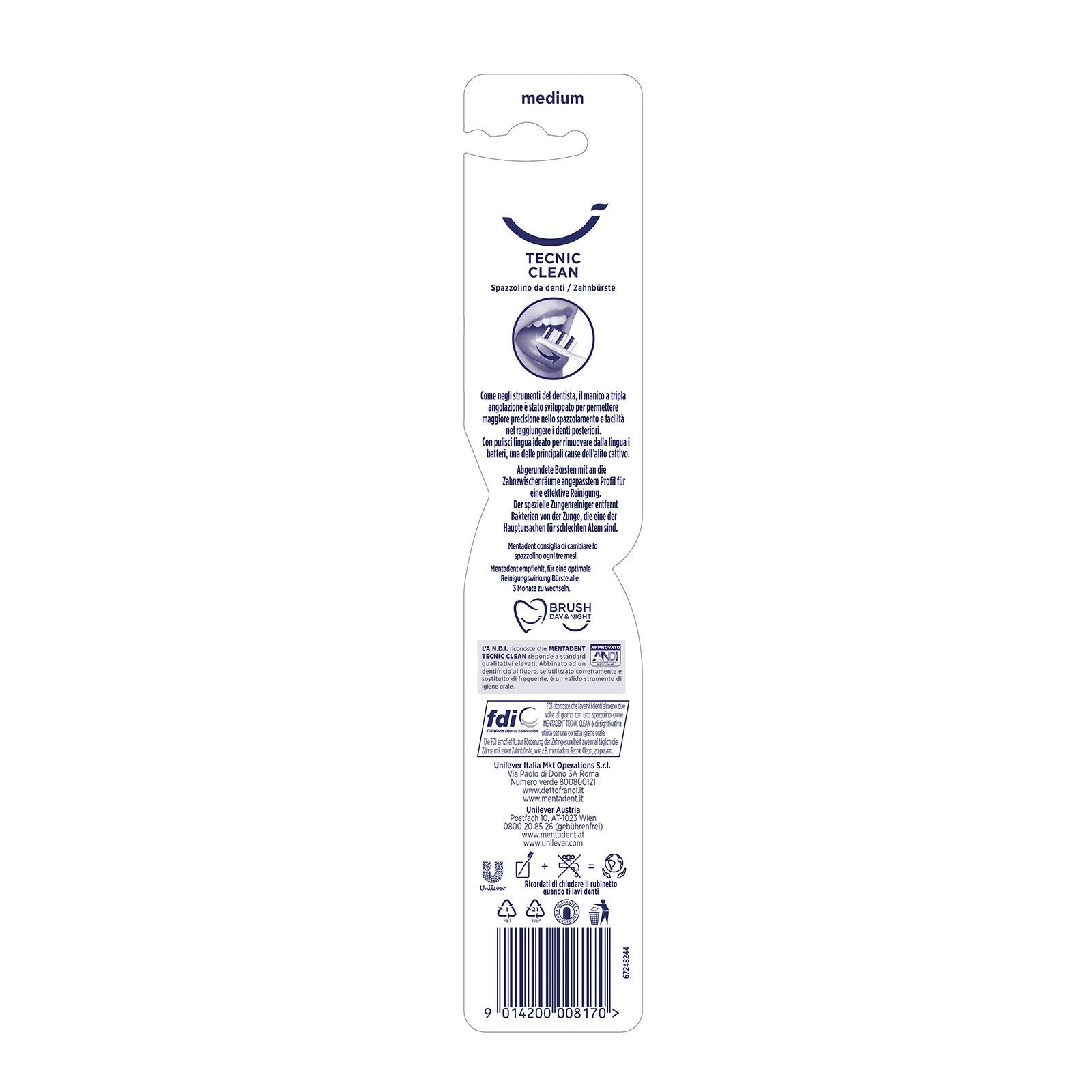 Mentadent Zahnbürste Tecnic Clean Medium