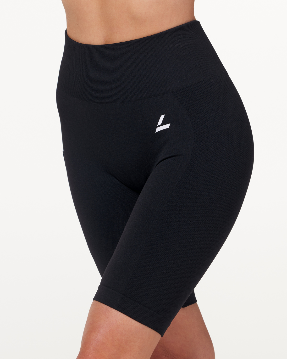 LEVITY Routine Seamless Biker Shorts Black Marl