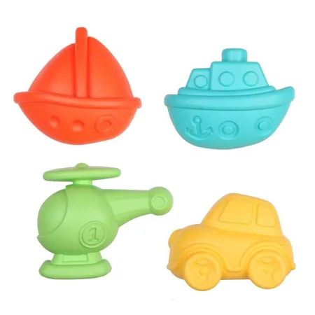 SIVA Sandset Fahrzeuge, 4-teilig, 1 Set, 4-fach farblich sortiert