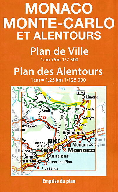 BLAY FOLDEX - PLAN DE MONACO MONTE CARLO ET ALENTOURS