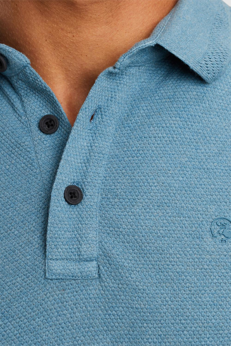 Cast Iron blauwe heren polo
