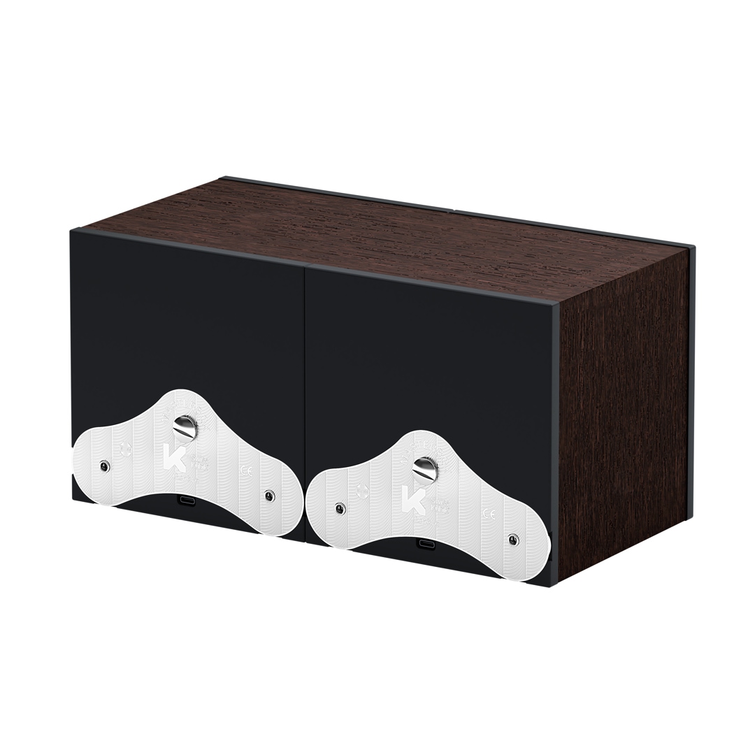 SwissKubik Masterbox Natürliches Wenge-Holz - 2 Uhren