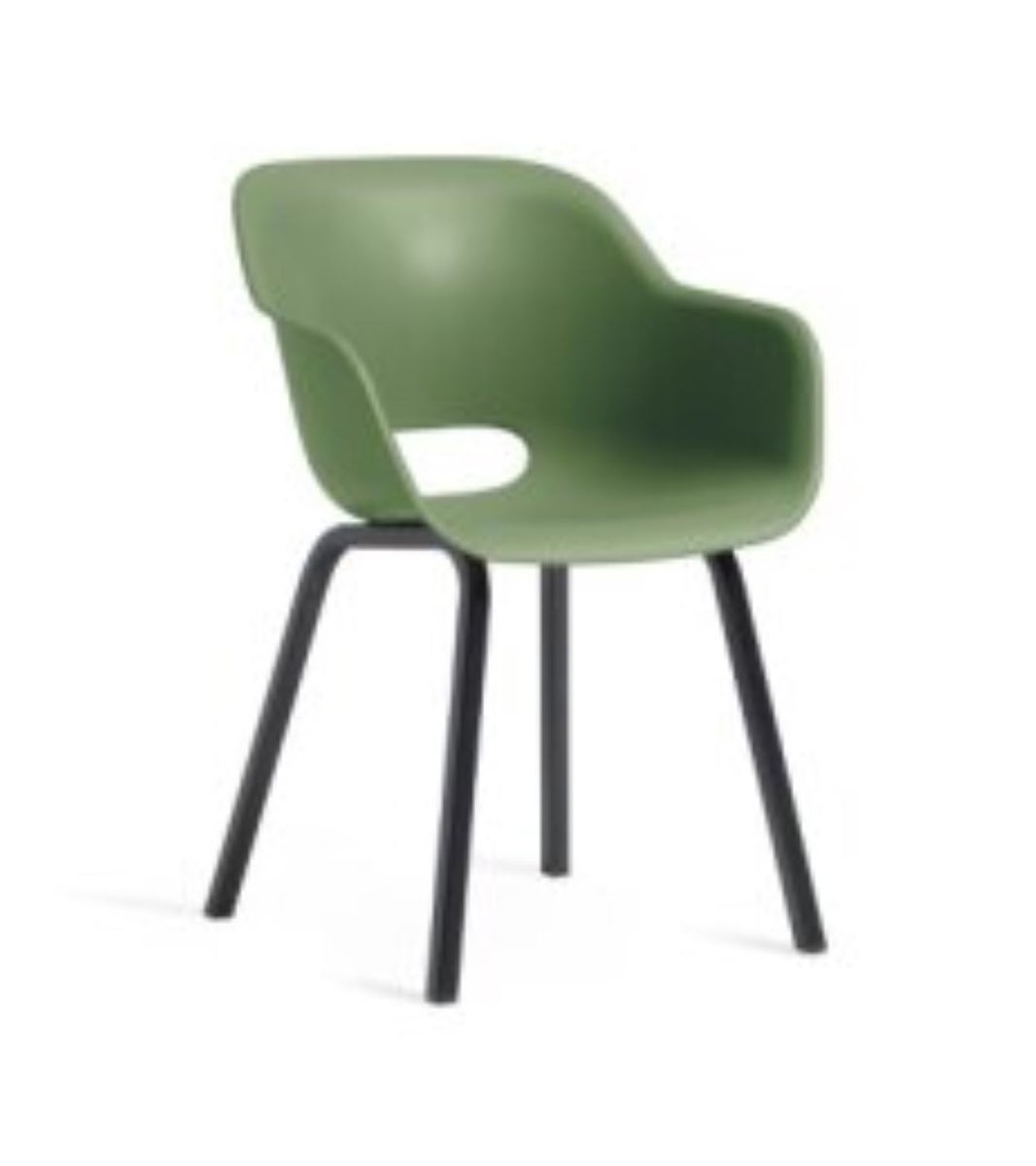 Keter Noa tuinstoel - 2 stuks - 55x56,5x80cm - metalen frame - olijfgroen - gerecycled plastic