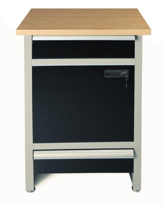 Ondis24 PRO Finn Plus werkbank met melamine werkblad in bamboe-look, werkplaatsuitrusting
