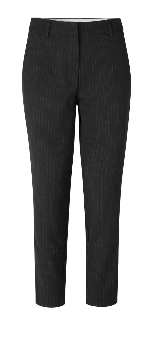 Five Units  KylieFV Crop bukser - Charcoal Pinstripe