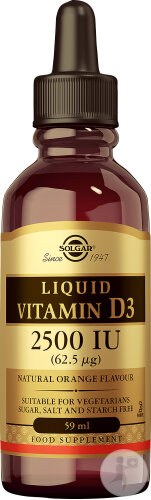 Solgar Liquid Vitamine D3 2500IU Gouttes Flacon 59ml
