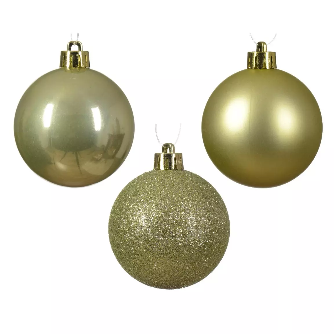 Lot de 30 boules de Noël Alpine assorties Pistache
