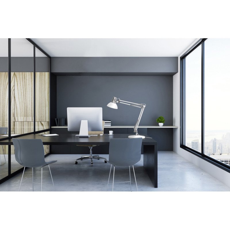 Lampe de bureau Led Lipsi - Aluminor - 7 W - E27 - Double-bras articulé