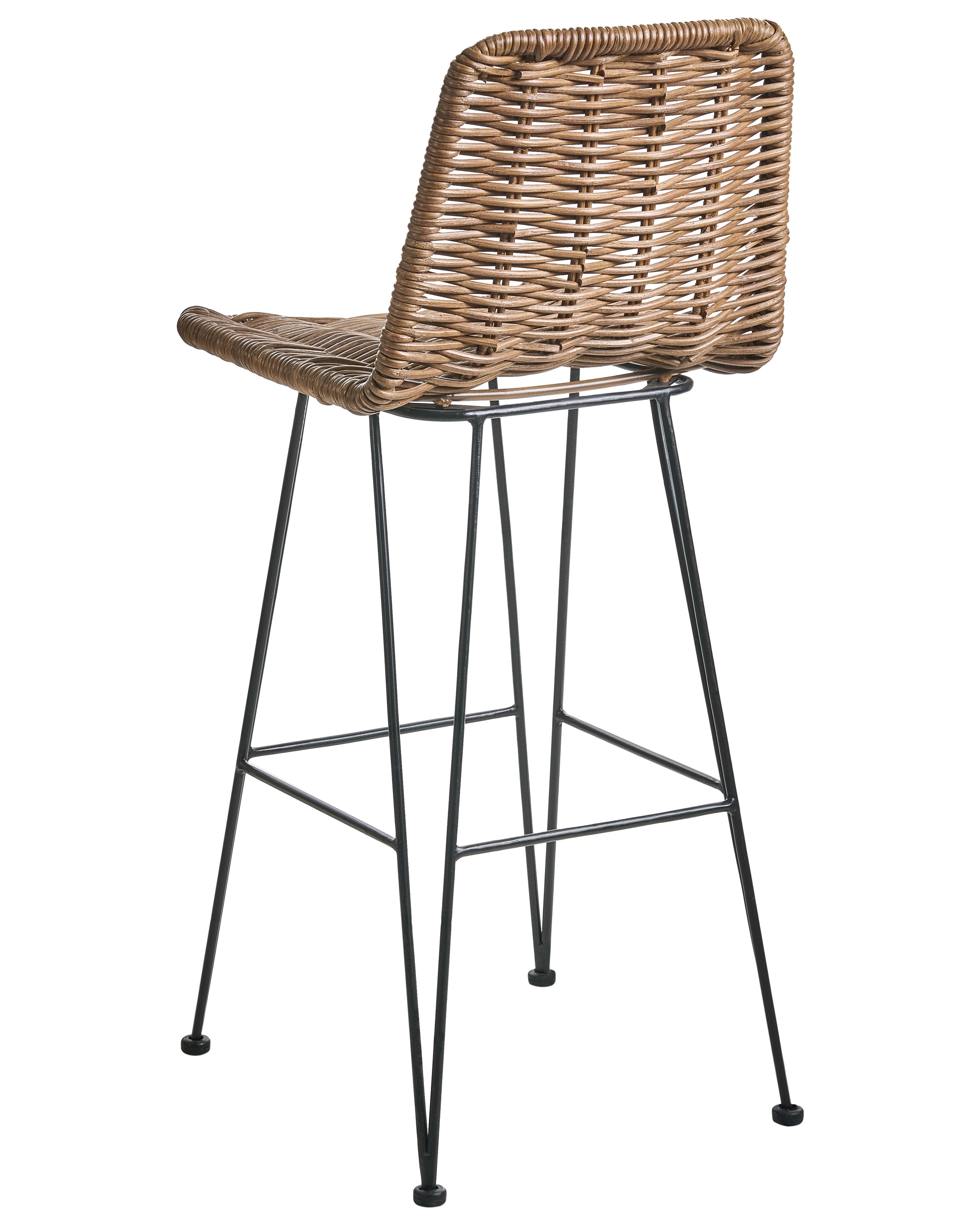Set van 2 barstoelen CASSITA Rotan Bruin