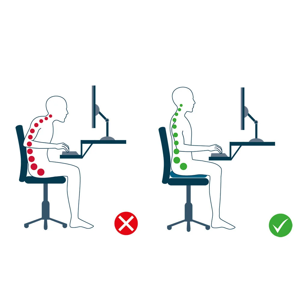 Dessus de chaise à mémoire de forme ergonomique