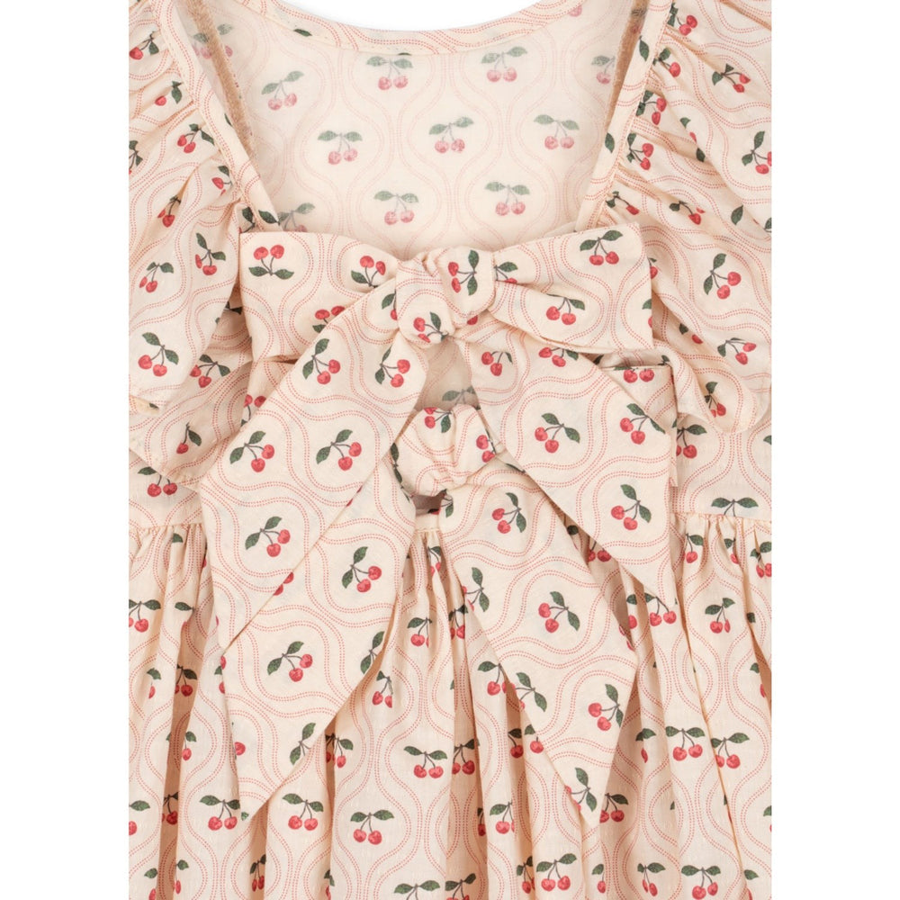 Køb Konges Sløjd Cherry Pink Motif Cianna Ls Sløjfe Kjole GOTS