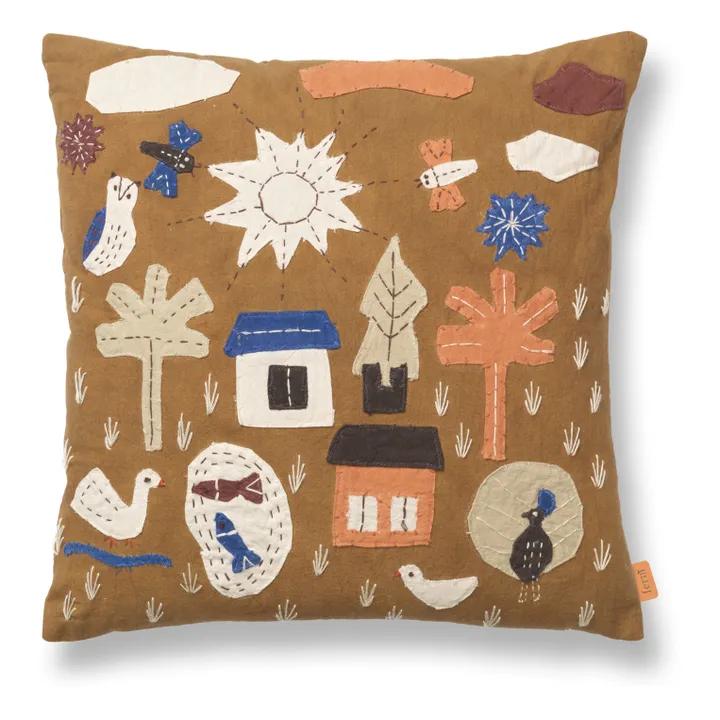 Ferm Living Kids Coussin Village | Camel