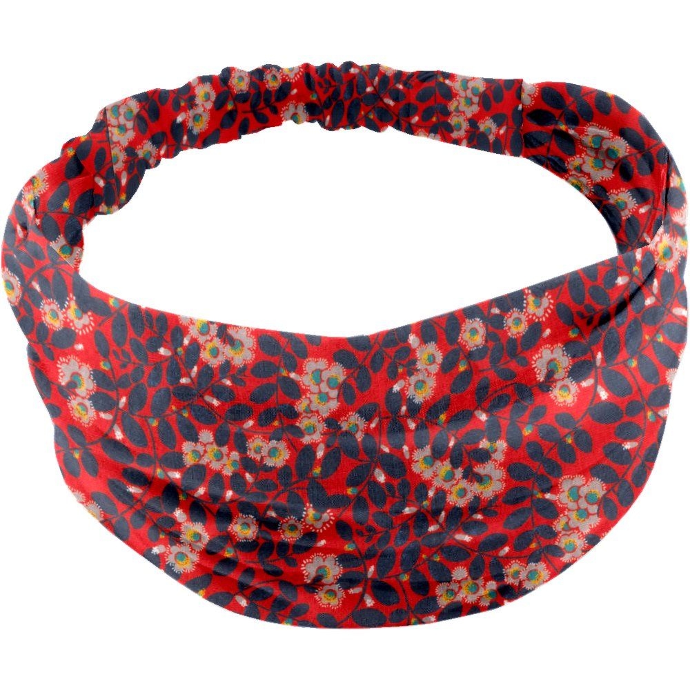 Bandeau Fichu Bébé Feuillage Vermillon