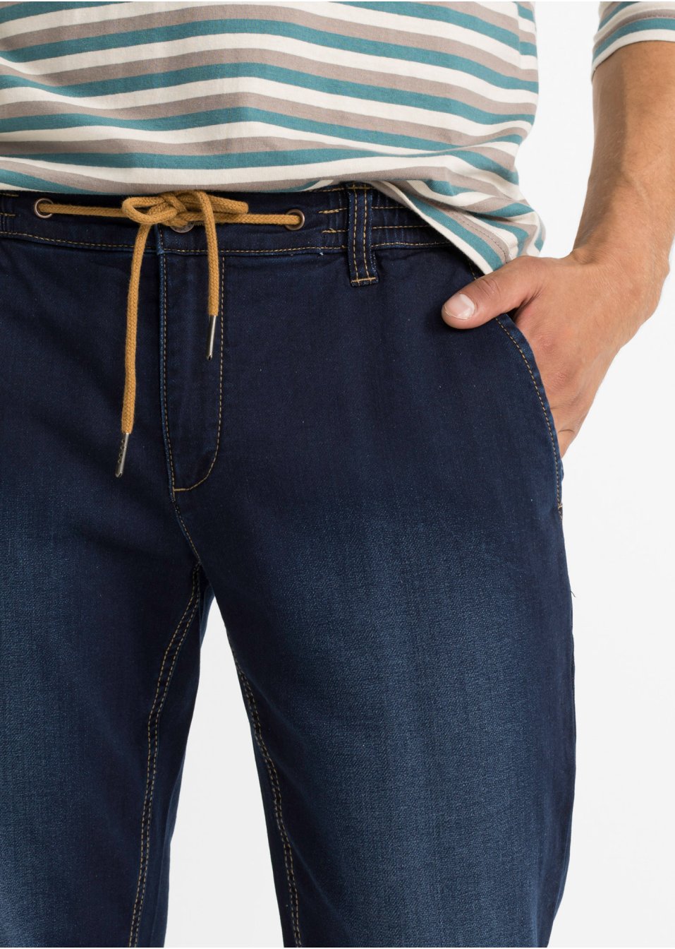 Jean-sweat à taille extensible Regular Fit, Tapered