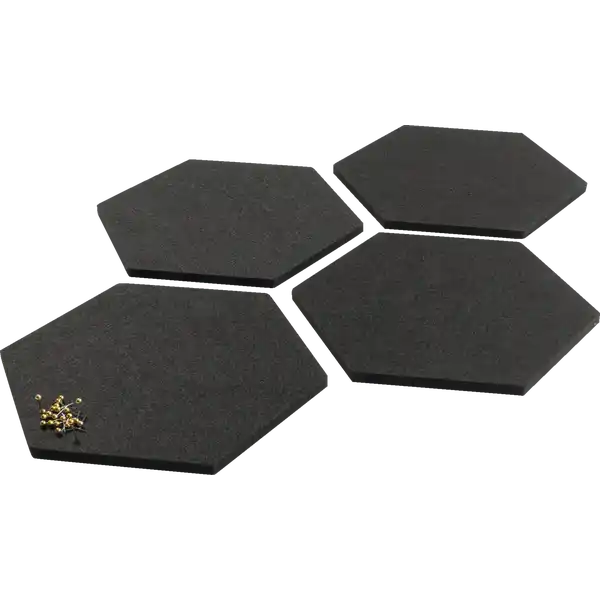 4er-Set Filzpinnwand Hexagon