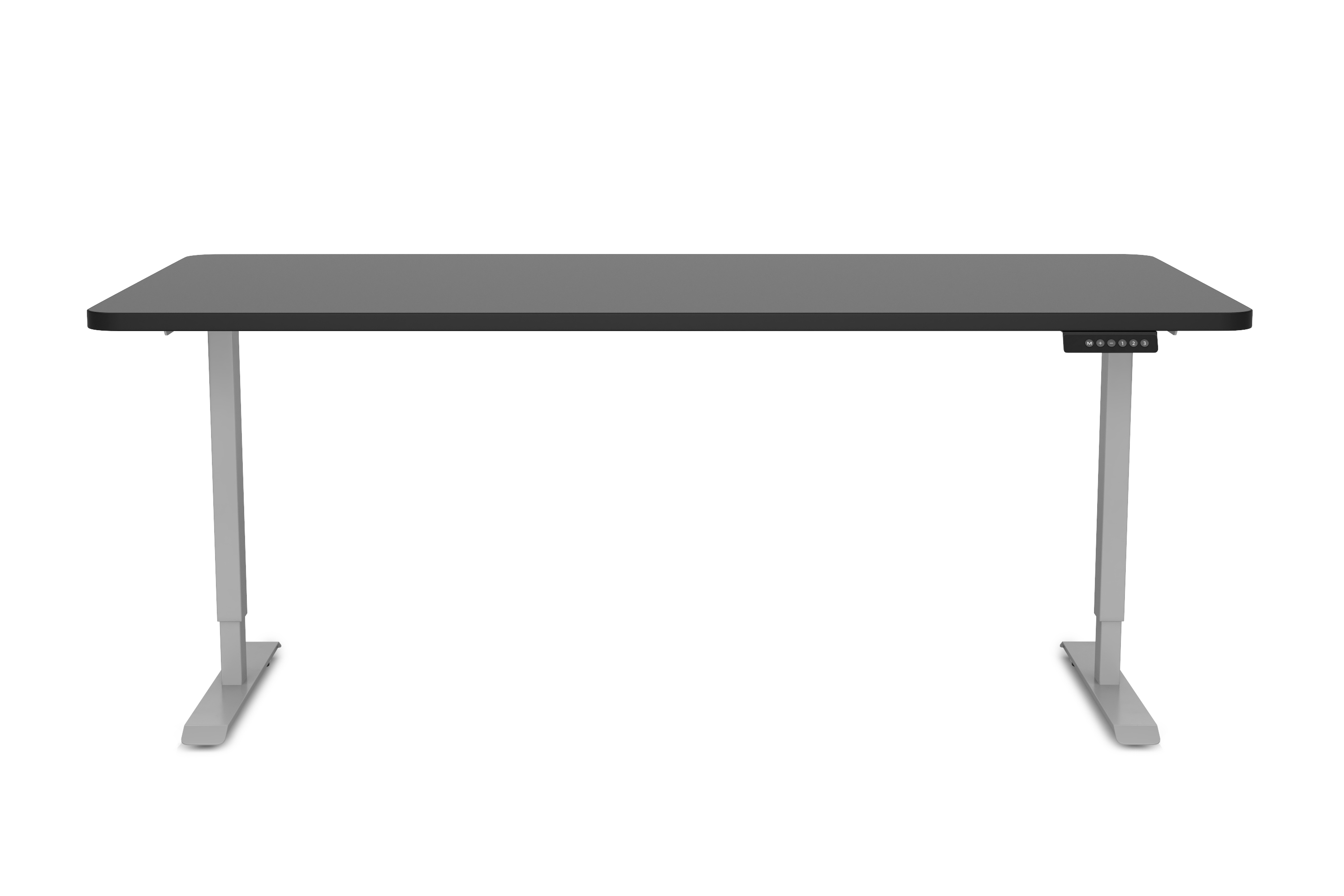 Stehpult elektrisch PREMIUM schwarz/grau 160 x 80 cm