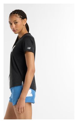 Maillot manches courtes New Balance Athletics London Noir Femme