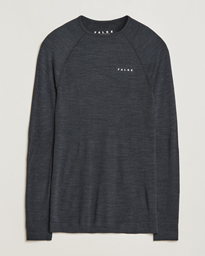 Falke Long Sleeve Wool Tech Shirt Black