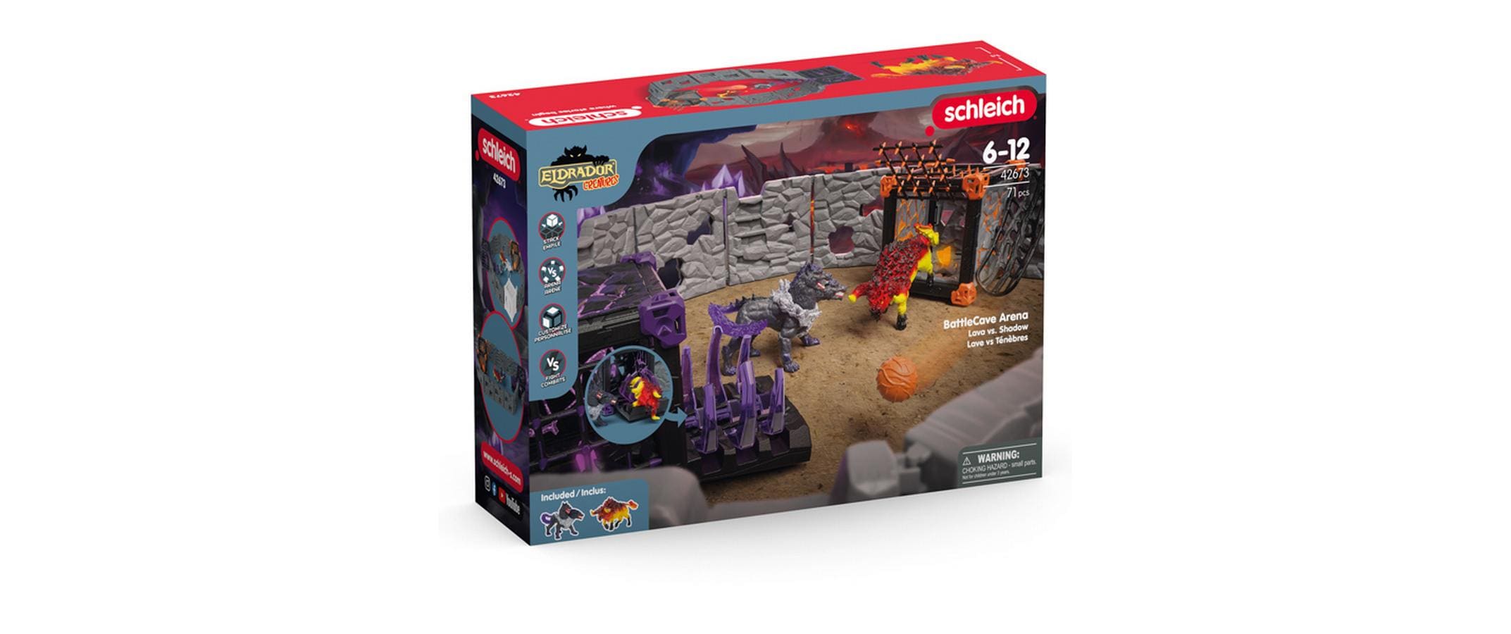 Spielfigurenset BattleCave Arena: Lava vs. SchattenDetailreiches Spielset für spannende Abenteuer