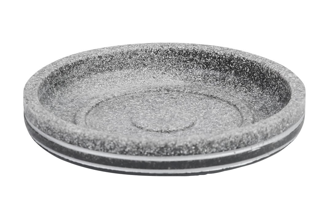 Seifenschale Salta 12,5x2 cm Anthrazit/Stein-Optik Polyresin