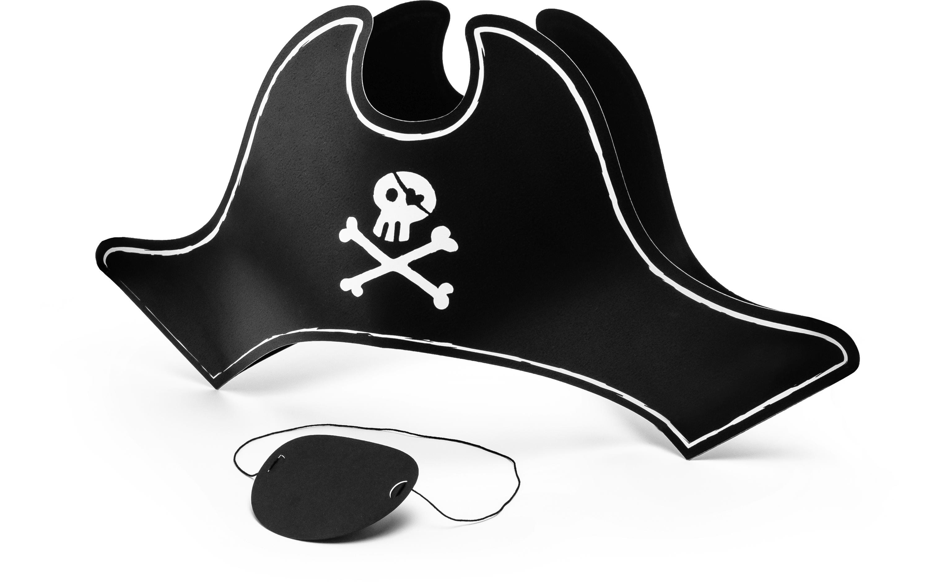 Partyaccessoire PiratPiratenhut mit Augenklappe
