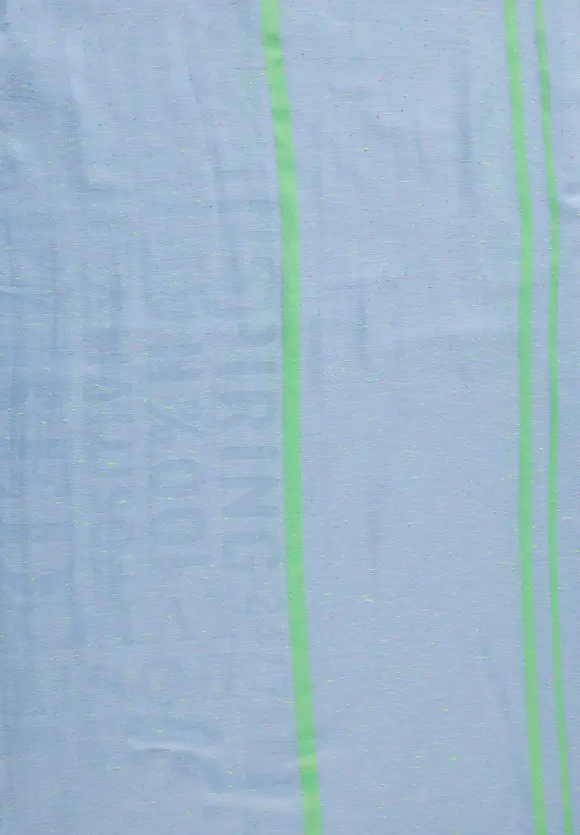 Schal mit Fransen - soda blue
