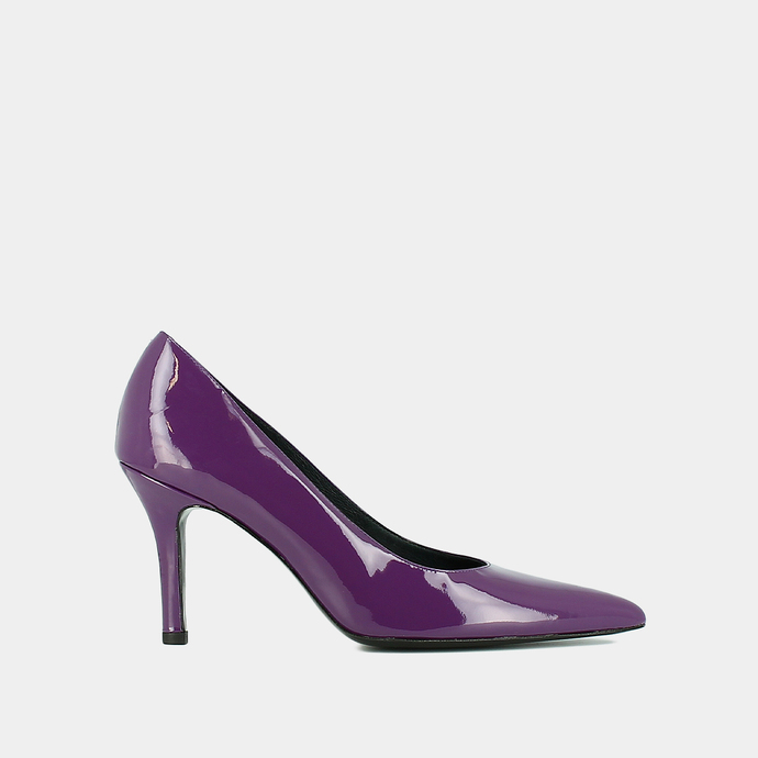 Escarpins à bouts pointus  en cuir vernis violet