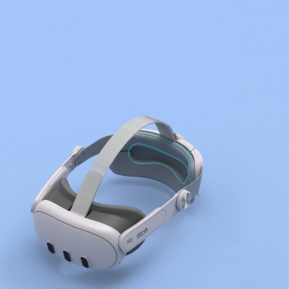 Meta Quest / Oculus Quest 3 Verstellbares Mini Kopfband mit Schutzriemen zur Druckreduzierung (Grössenverstellbar) - Weiss