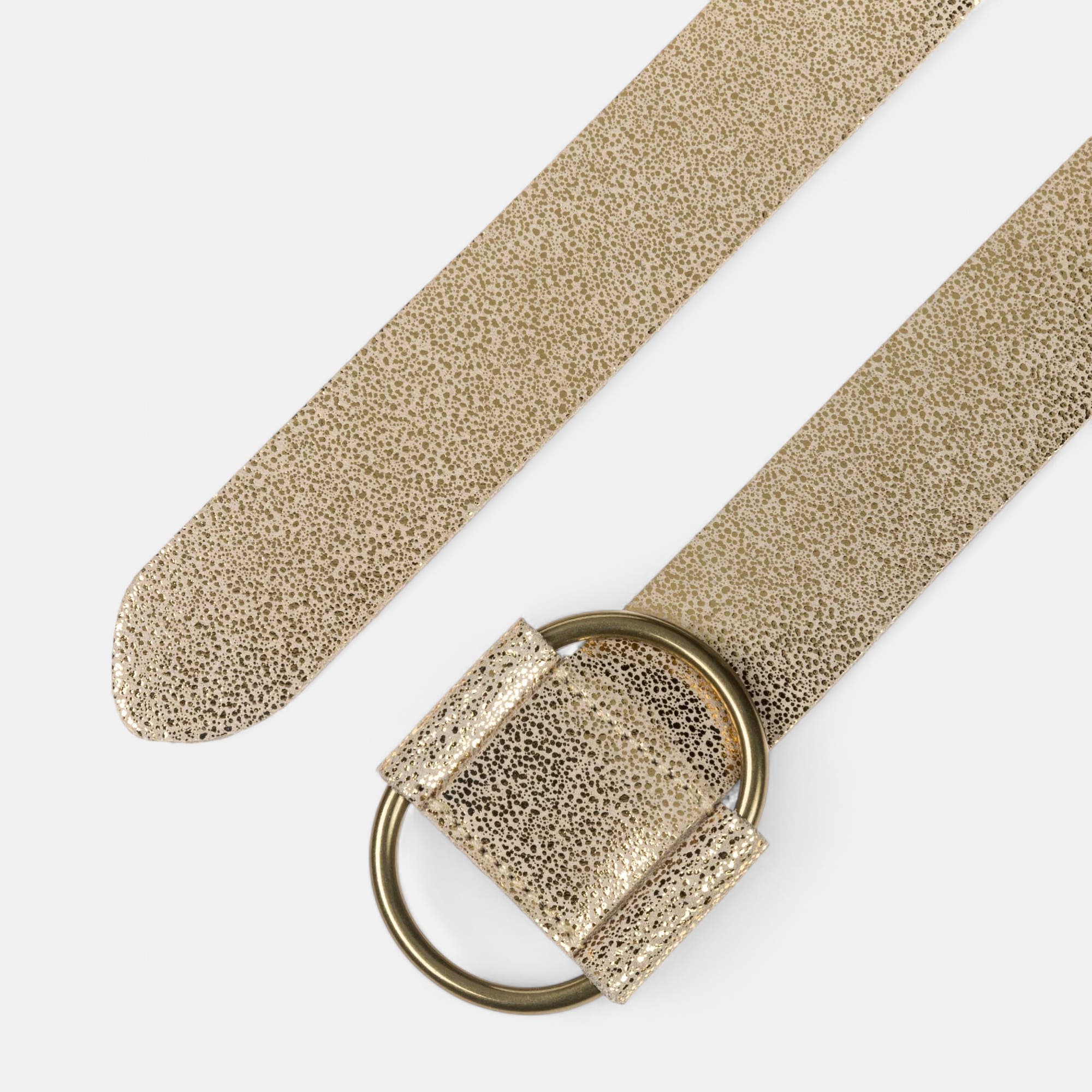 Ceinture en cuir or