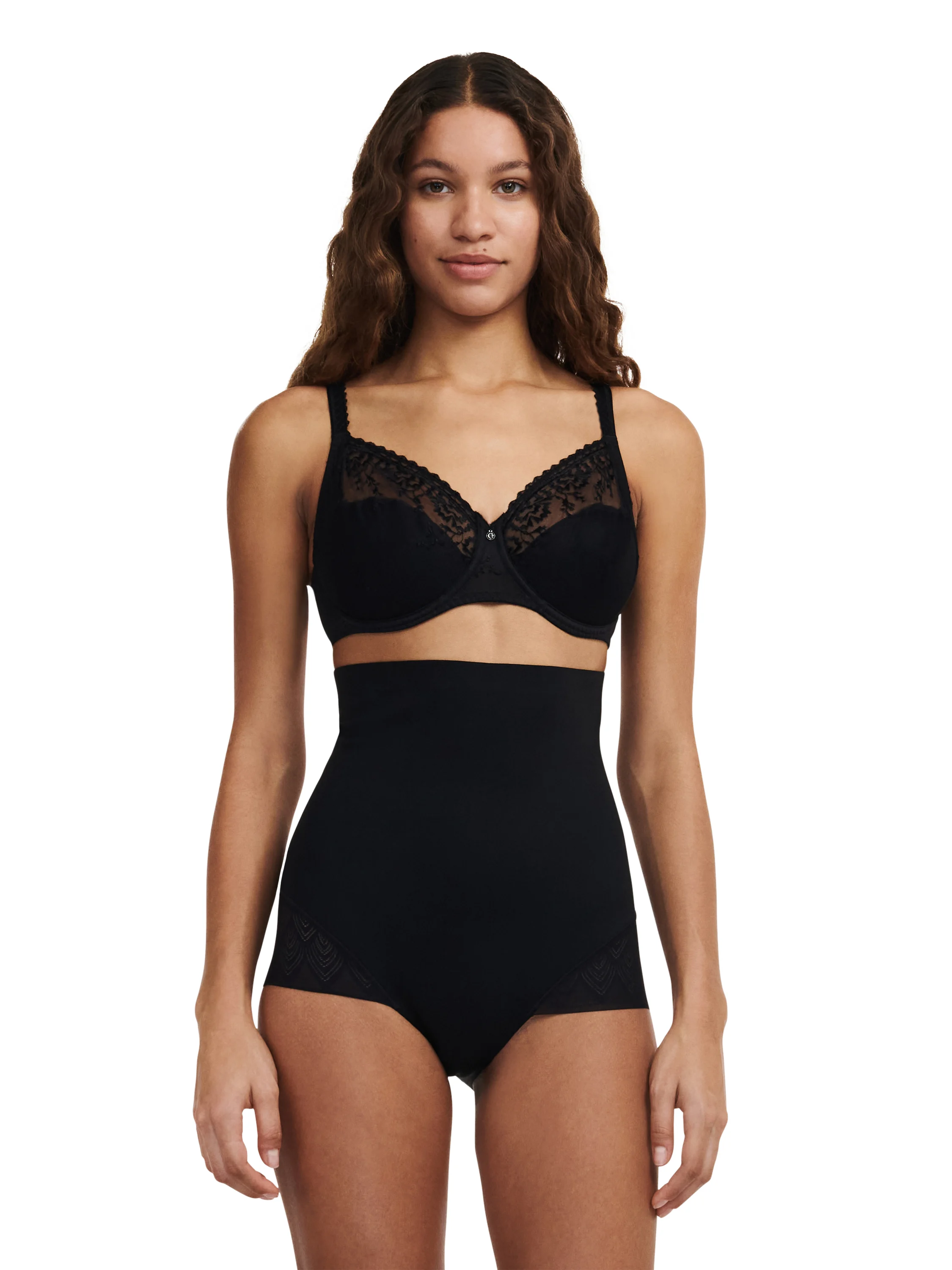 SEXY SHAPE - Culotte taille très haute en dentelle | Noir