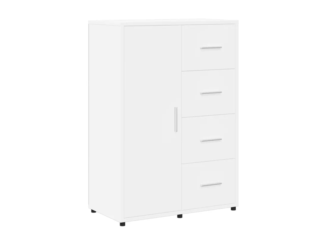 Buffets 2 pcs blanc 60x31x84 cm bois d'ingénierie