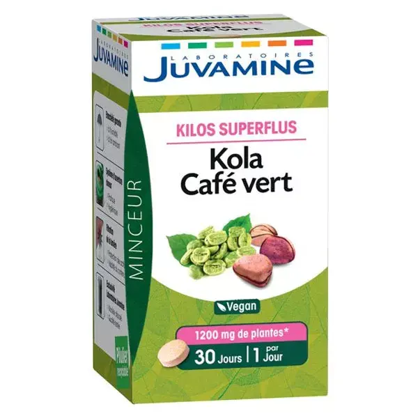 Juvamine Excesso de Peso Cola Café Verde 30 comprimidos