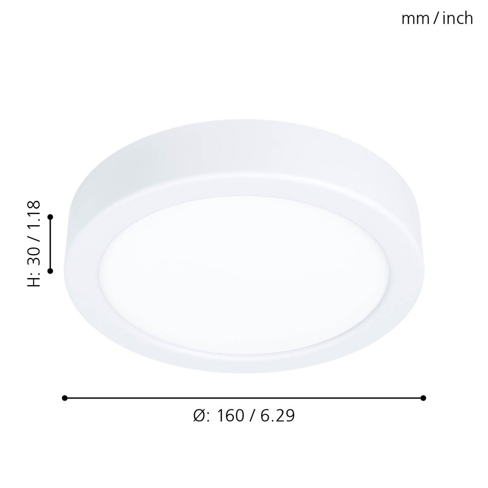 EGLO - FUEVA 5 PLAFOND - HVID - 160mm