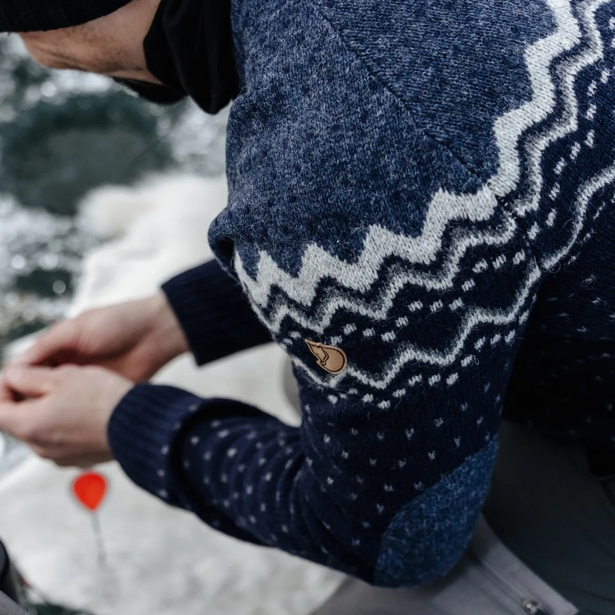 Fjällräven Men's Övik Knit Sweater Dark Navy