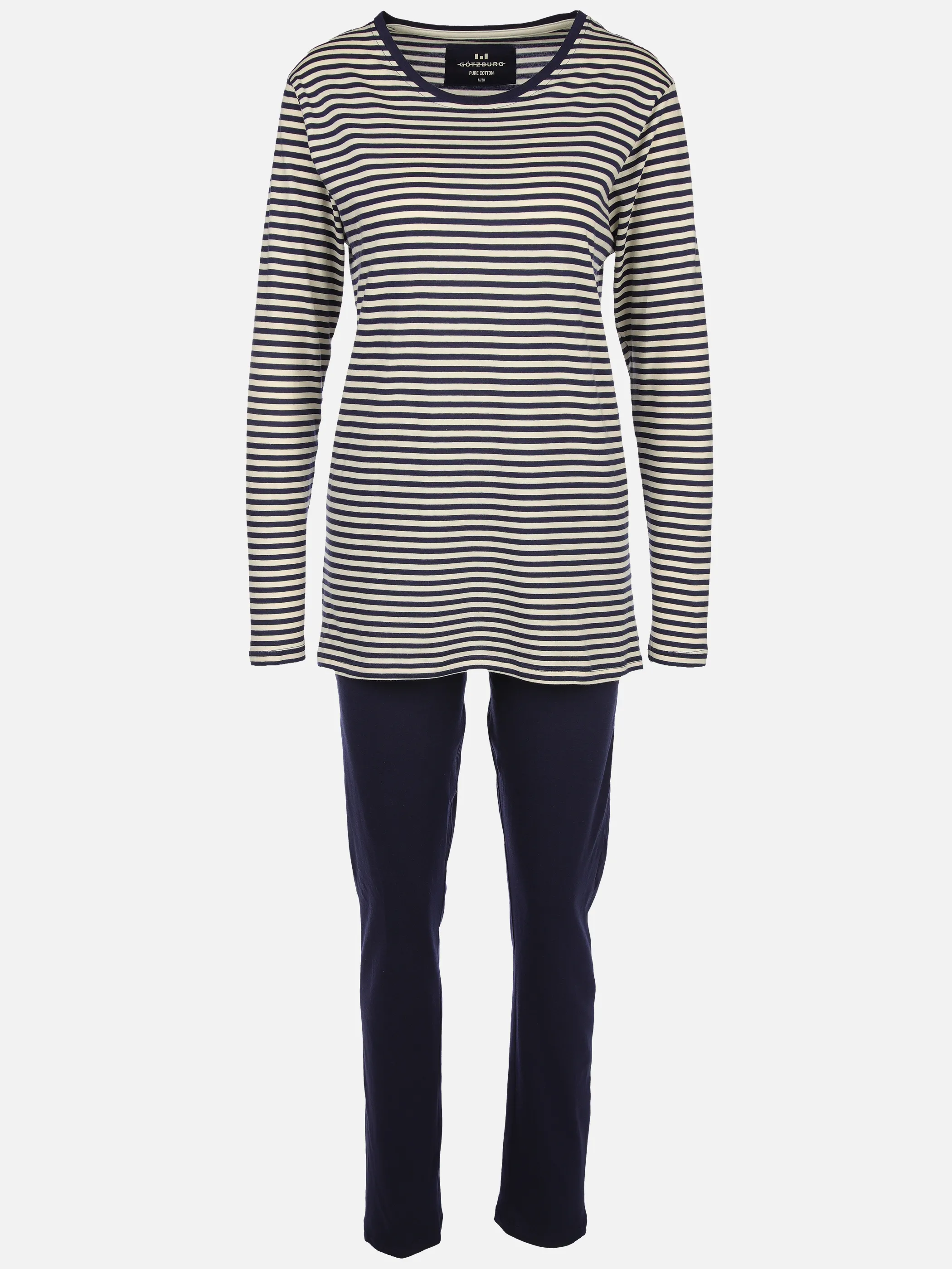 Damen Pyjama mit Streifen