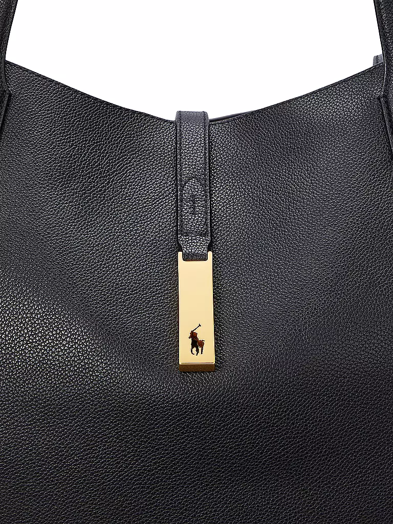 POLO RALPH LAUREN Ledertasche - Shopper schwarz