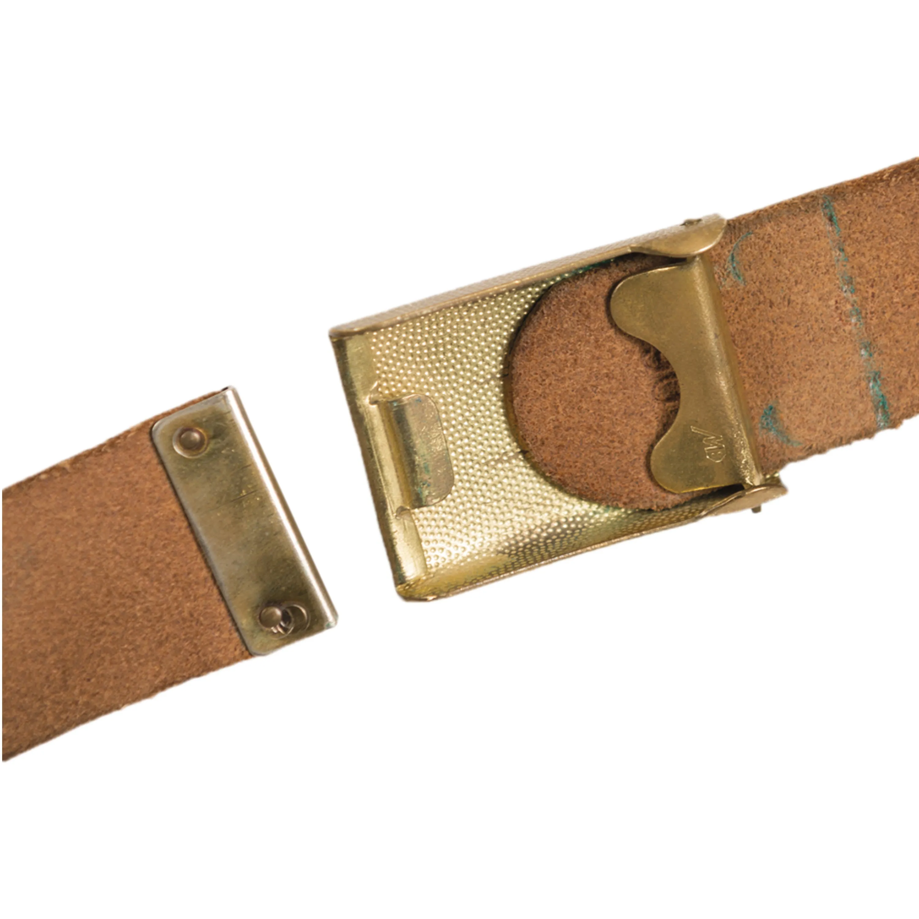 Bundeswehr Original -  BW Hosengürtel Leder Marine gebraucht