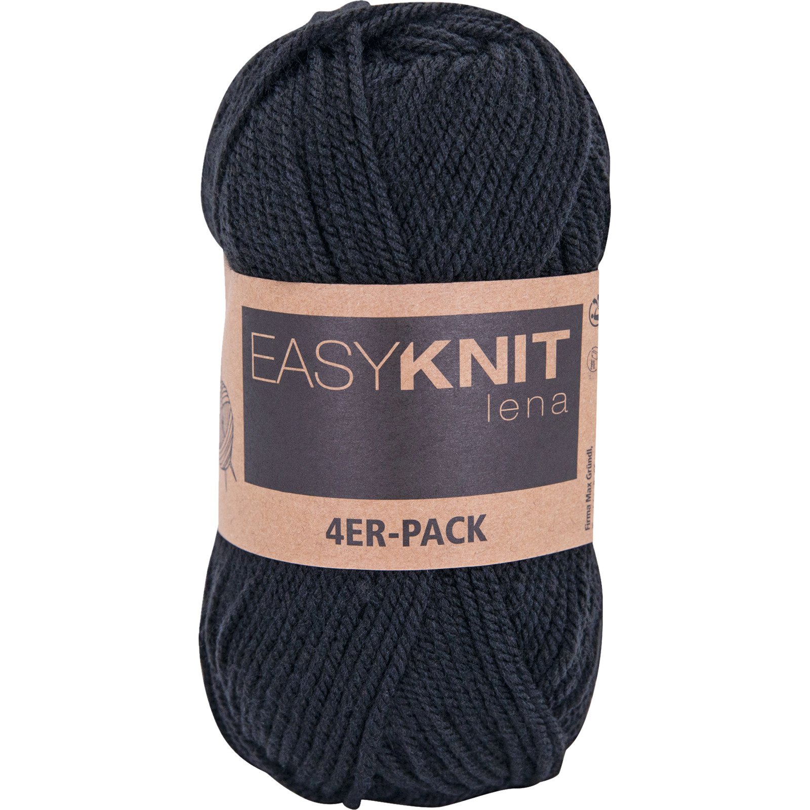 Acrlygarn Lena 4er-Set, 4 x 50 g / Knäuel schwarz