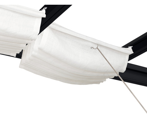 Palram-Canopia kabelspanzonnescherm - schaduwset voor terrasoverkapping Stockholm 660x340 cm (9 stuks 64,5x340 cm) wit