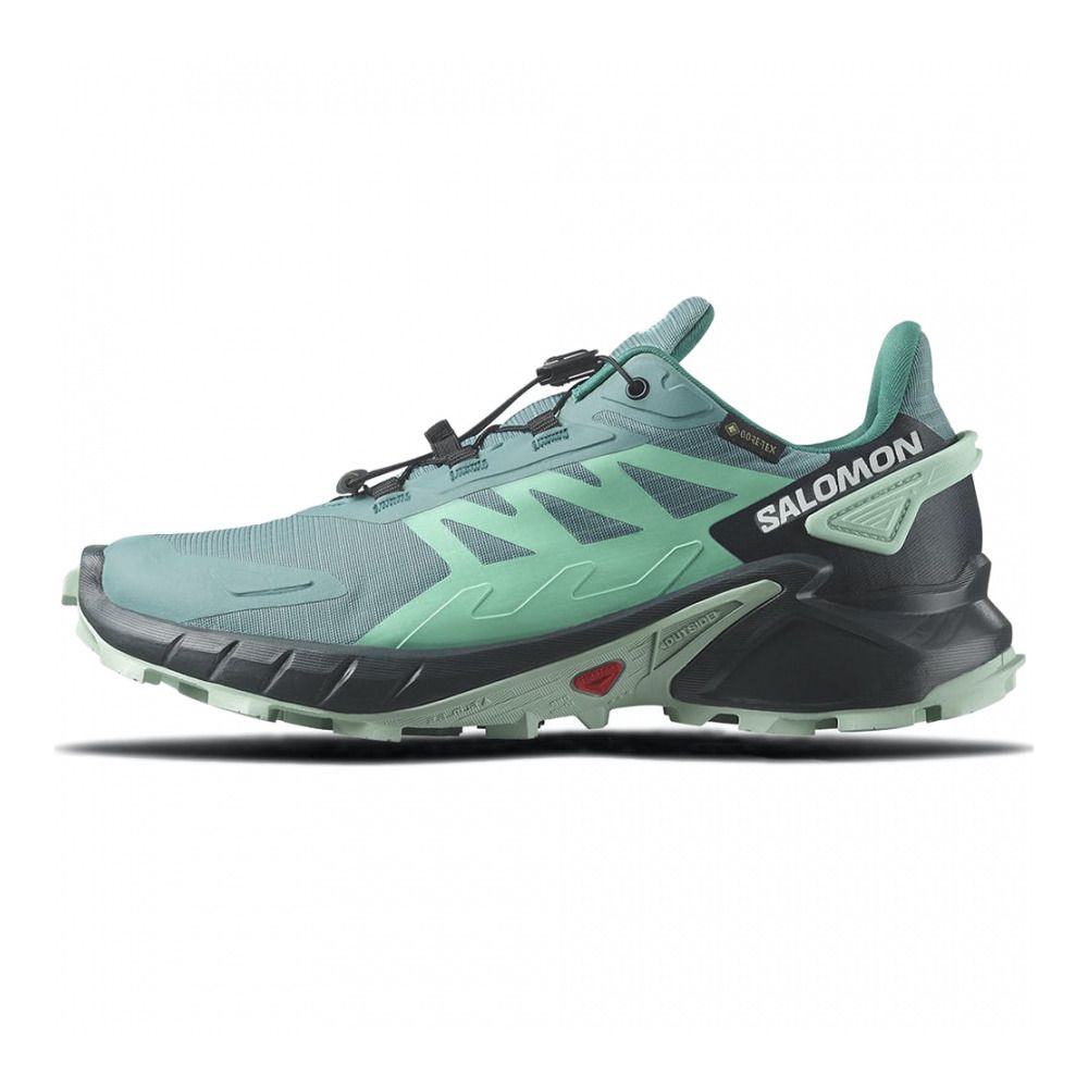 Salomon SUPERCROSS 4 GTX W - Chaussures trail Femme dusty turquoise/india ink/blue haze