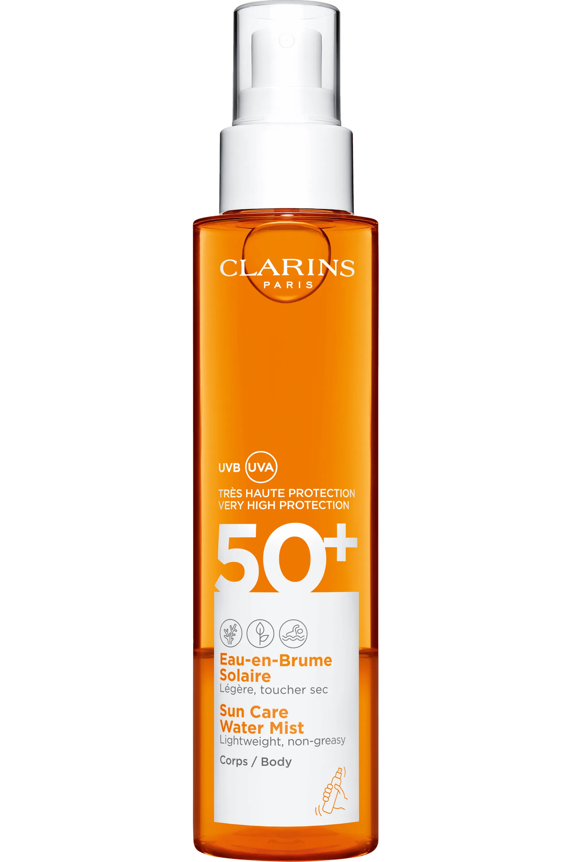 Clarins Eau-en-brume solaire corps SPF50+-150 ml